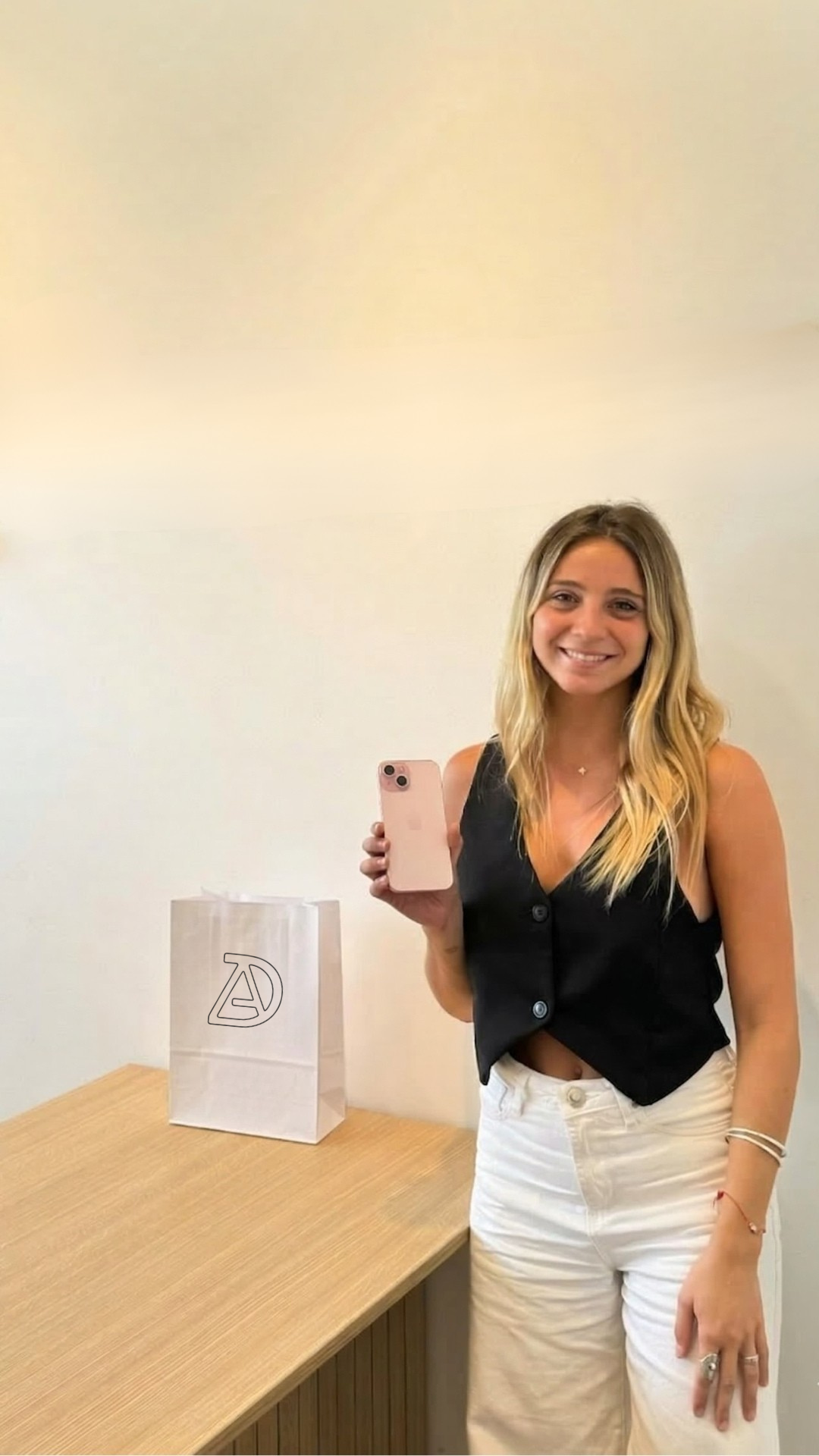 Cliente satisfecho con su iPhone